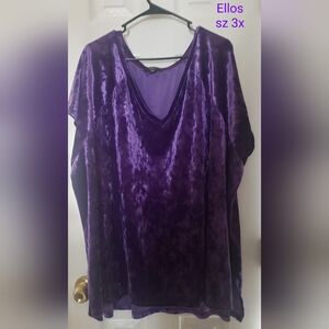 Ellos Brand Plus Size Crushed Velour T-Shirt